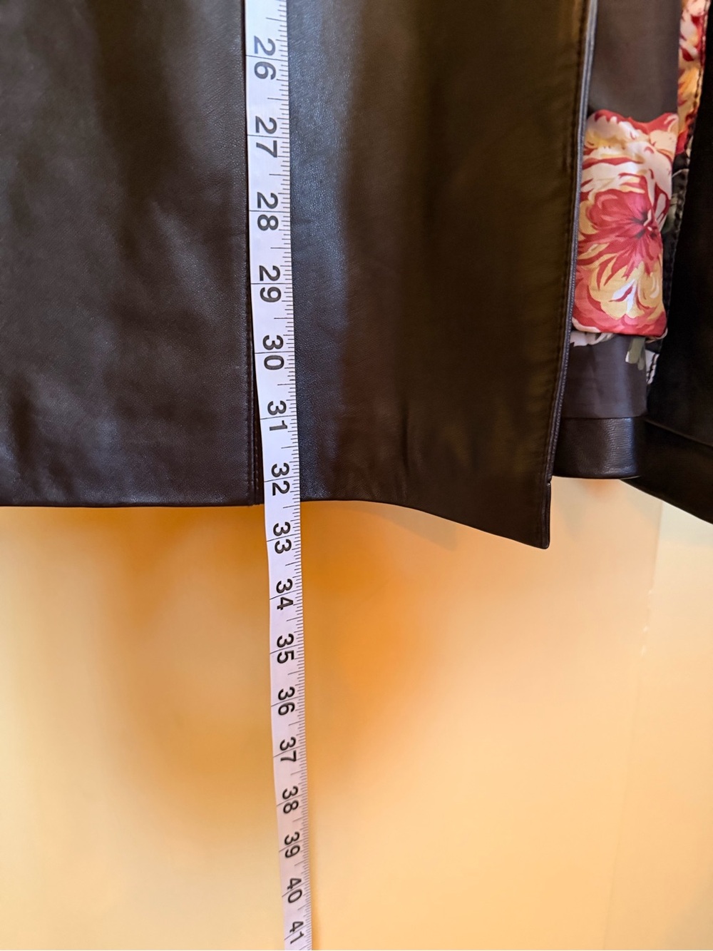 Women's Black Leather Trench Coat - Picture 4 of 5